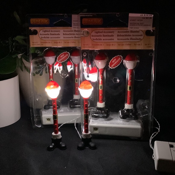 2016 Lemax Santa Street Lamp set of 6 - Picture 7 of 8
